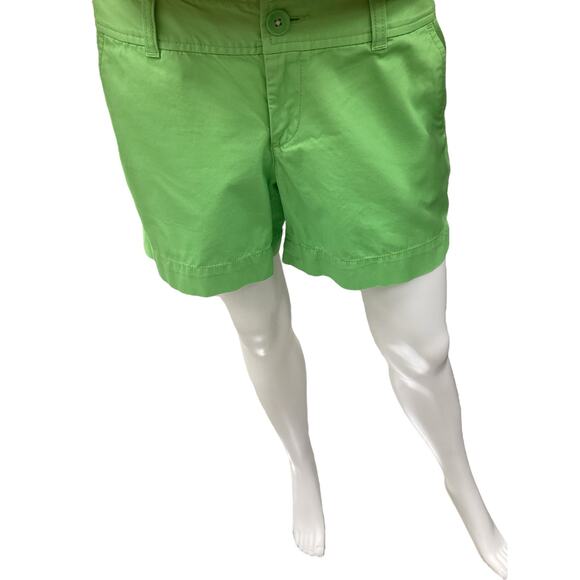 Lilly Pulitzer Shorts Women’s Size 6 100% Cotton Pockets Neon Green - Picture 1 of 4